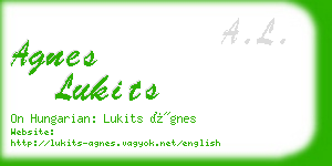 agnes lukits business card